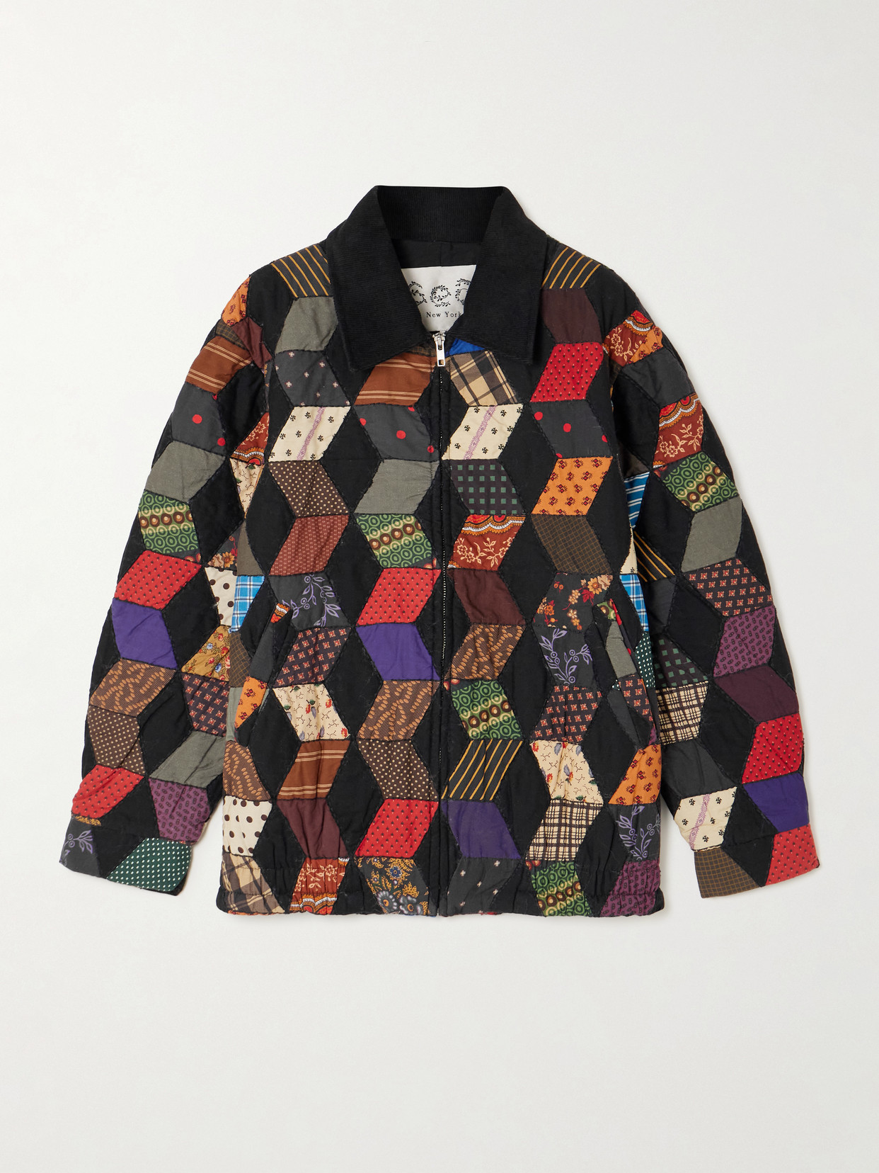 Sea Cressida Corduroy-trimmed Quilted Patchwork Cotton Jacket In Multi