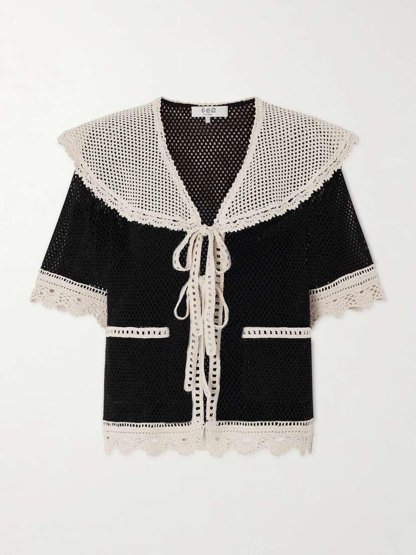 Sea Kendall Crocheted Cotton Blouse