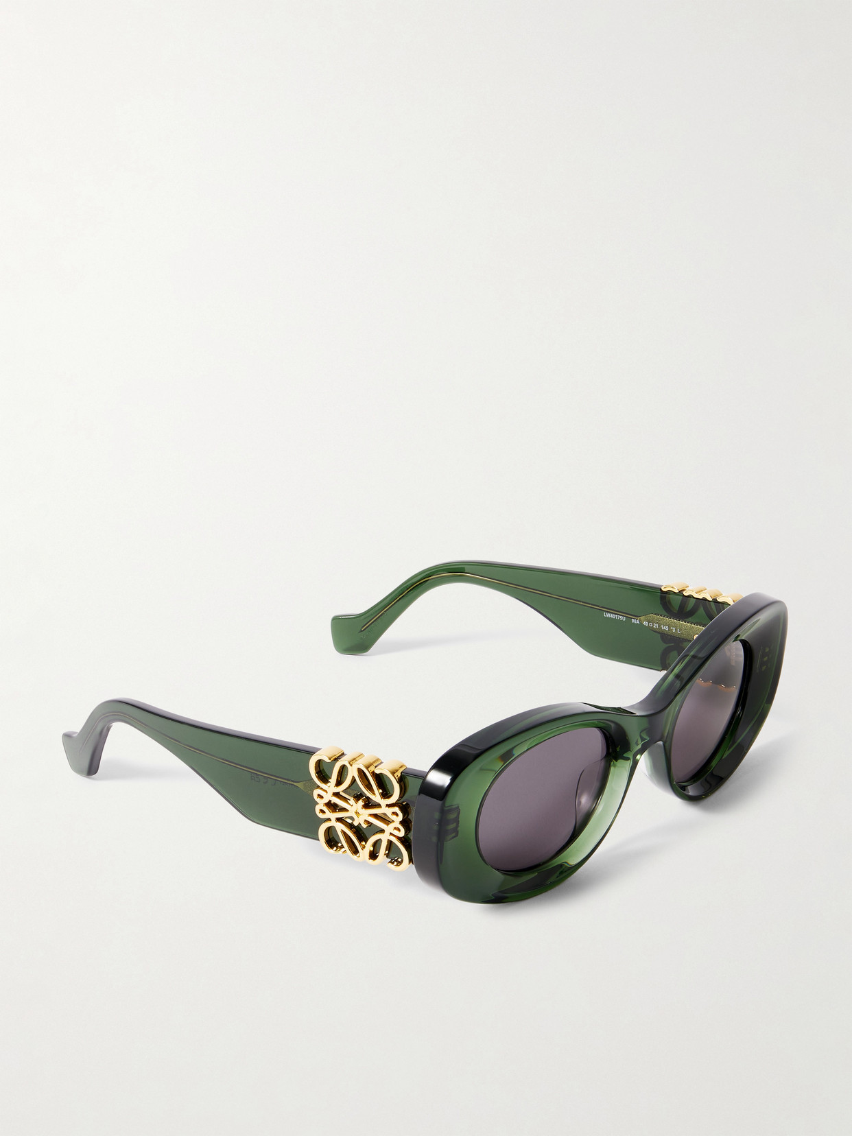 Loewe Womens Dark Green G821mxix01 Oval Frame Acetate Sunglasses In Green