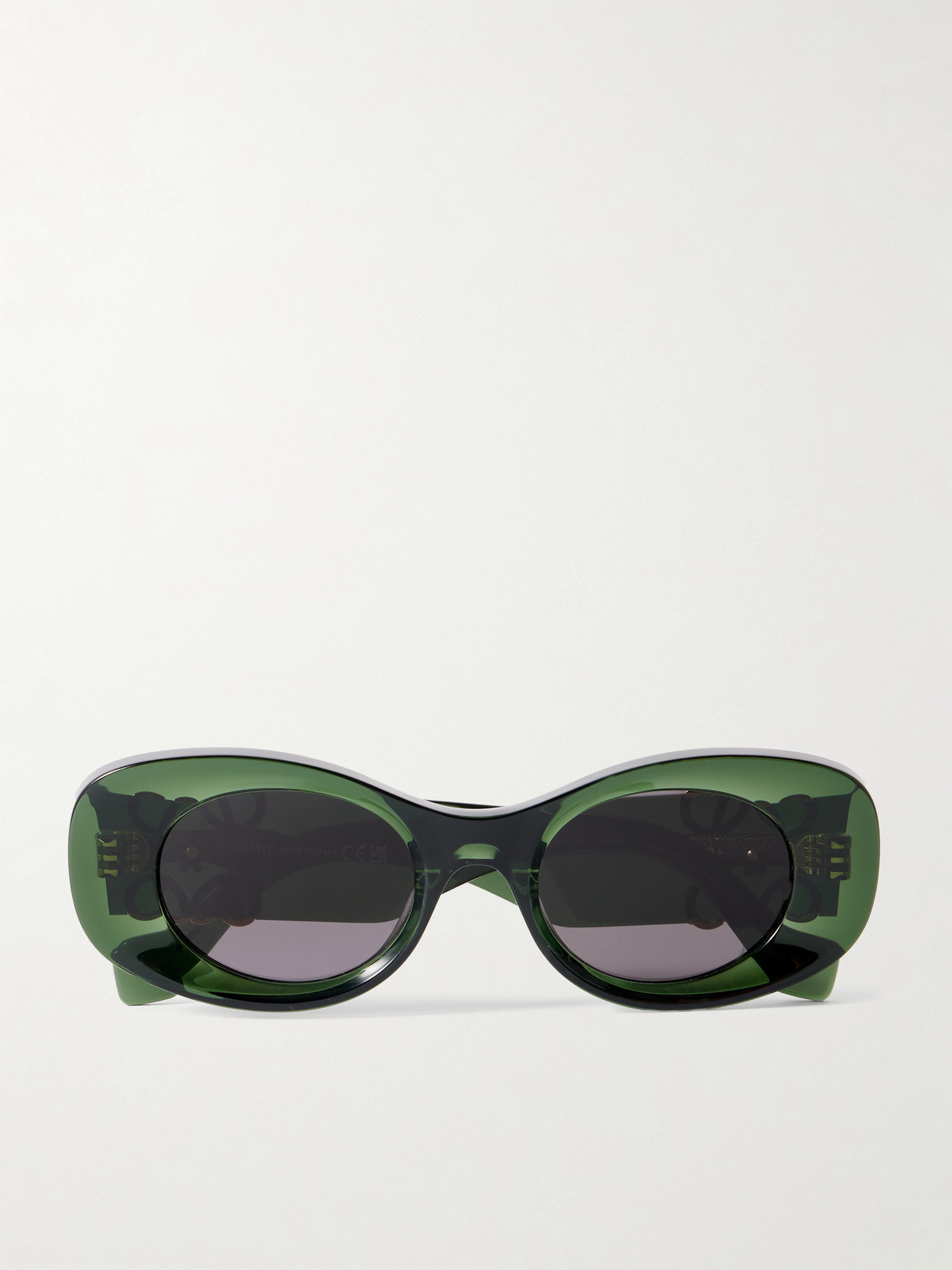 Loewe Womens Dark Green G821mxix01 Oval Frame Acetate Sunglasses In Green