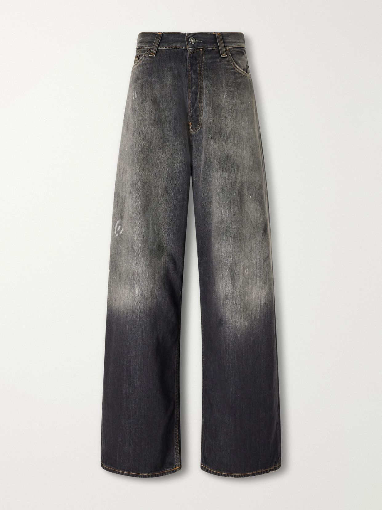 Acne Studios Mid-rise Wide-leg Jeans In Black