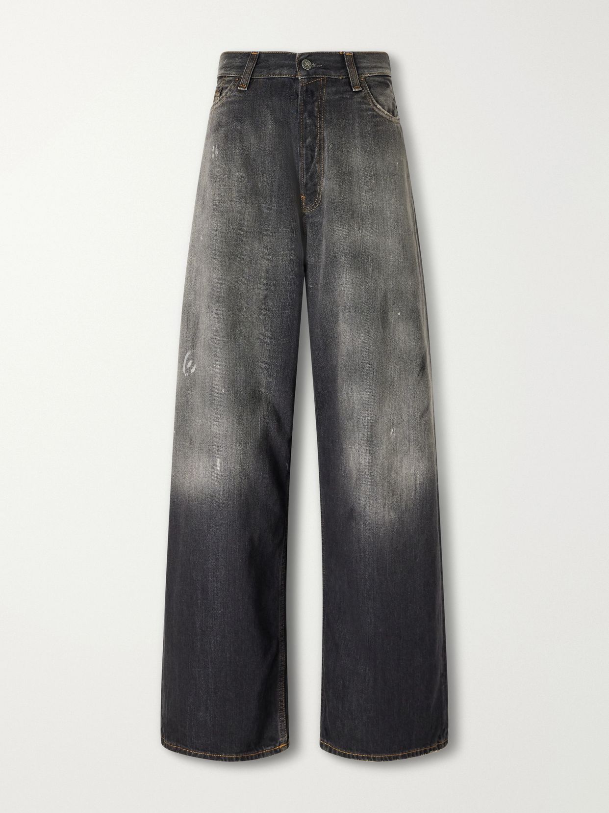 Mid-rise wide-leg jeans