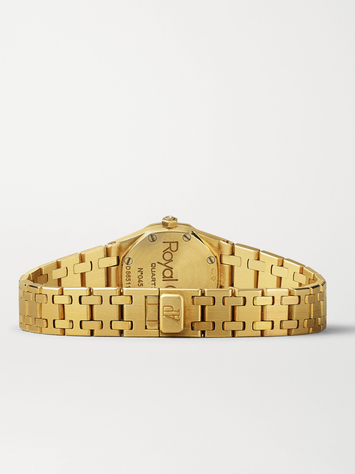 Stephanie Windsor + Audemars Piguet Vintage 1995 Royal Oak Mini 19mm 18-karat Gold And Mother-of-pearl Watch In Gold