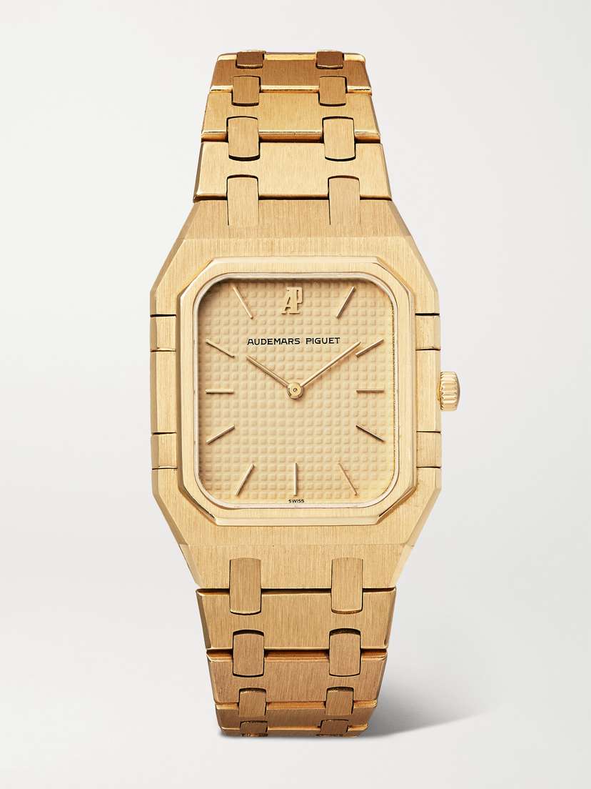Stephanie Windsor + Audemars Piguet Vintage 1985 Royal Oak Cube 28.5mm 18-karat Gold Watch