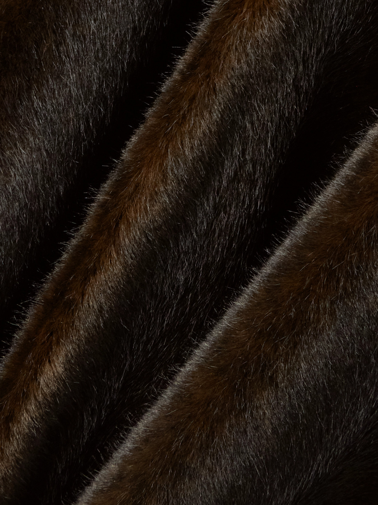 Balenciaga Belted Plush Coat In Brown