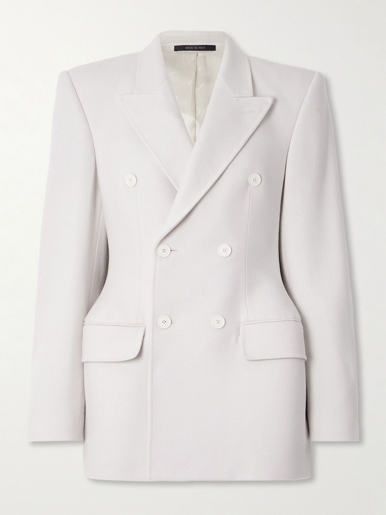 Hourglass double-breasted cashmere blazer
