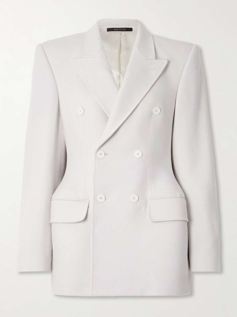 Balenciaga Hourglass Double-breasted Cashmere Blazer