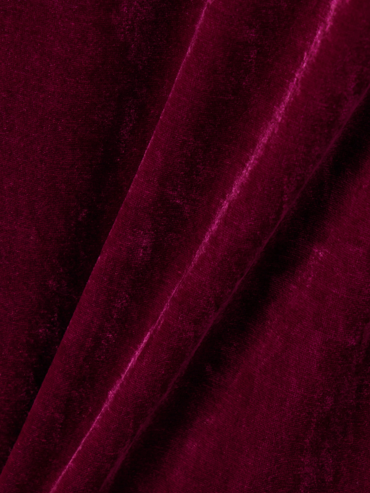 Balenciaga Velvet Backless Column Gown In Burgundy