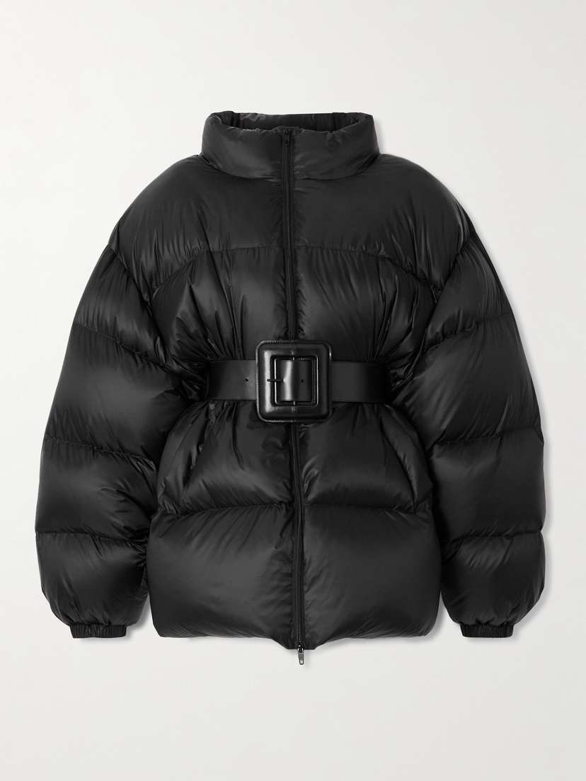 Balenciaga Hourglass Belted Quilted Shell Down Jacket