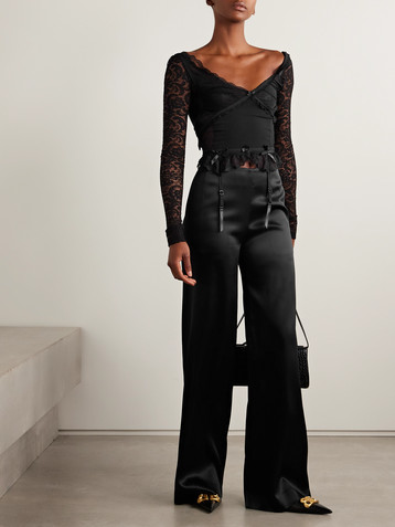 Balenciaga Satin wide-leg pants