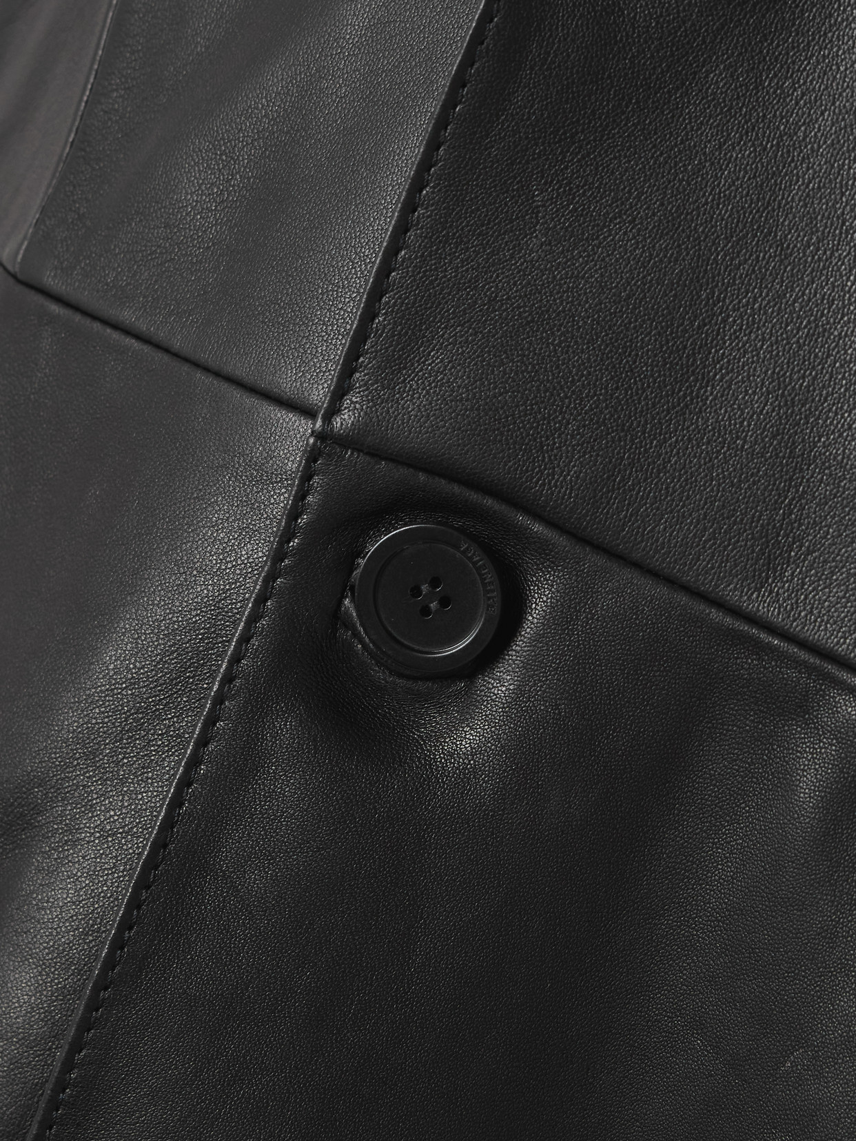 Balenciaga Paneled Leather Coat In Black