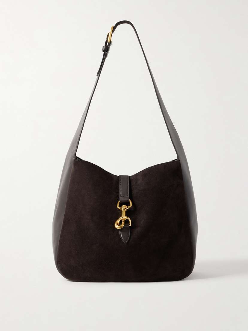 Nili Lotan Anita Suede And Leather Shoulder Bag