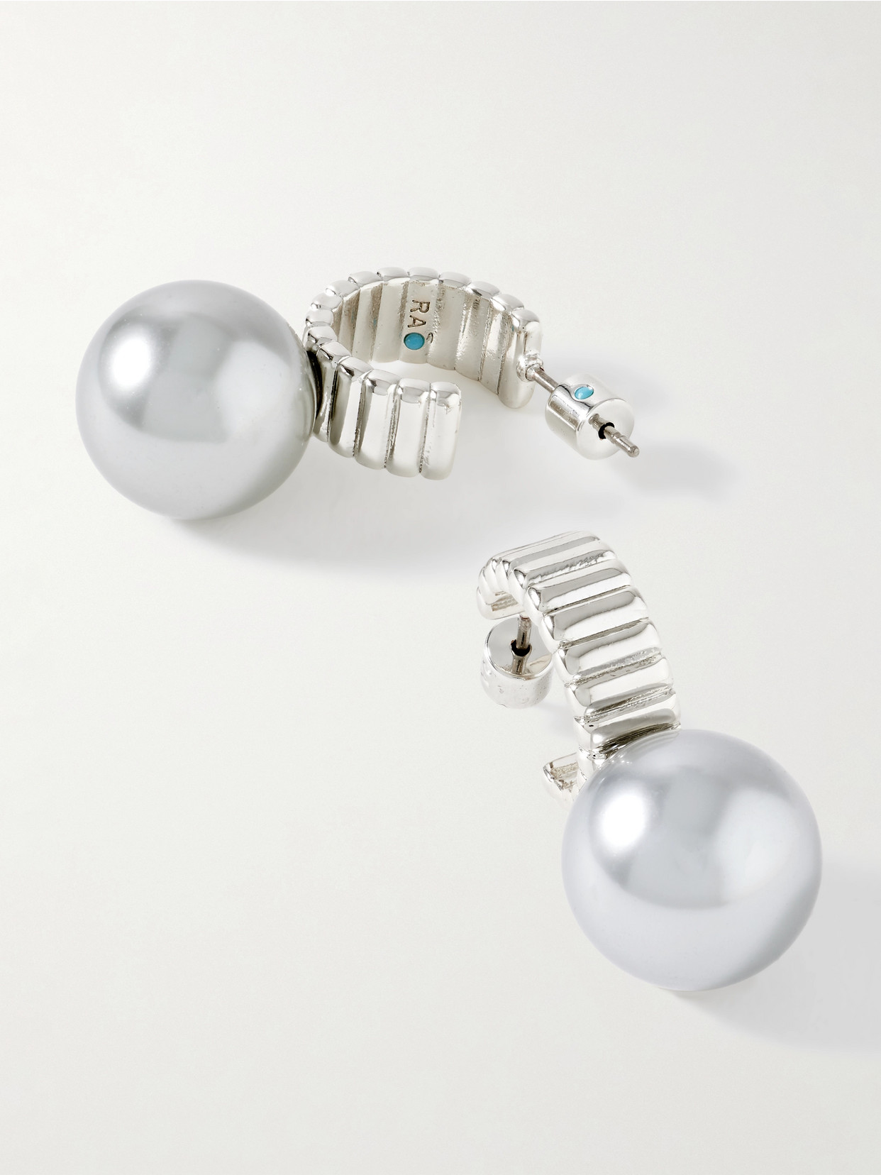 Roxanne Assoulin The Swan Silver-tone Faux Pearl Earrings In White