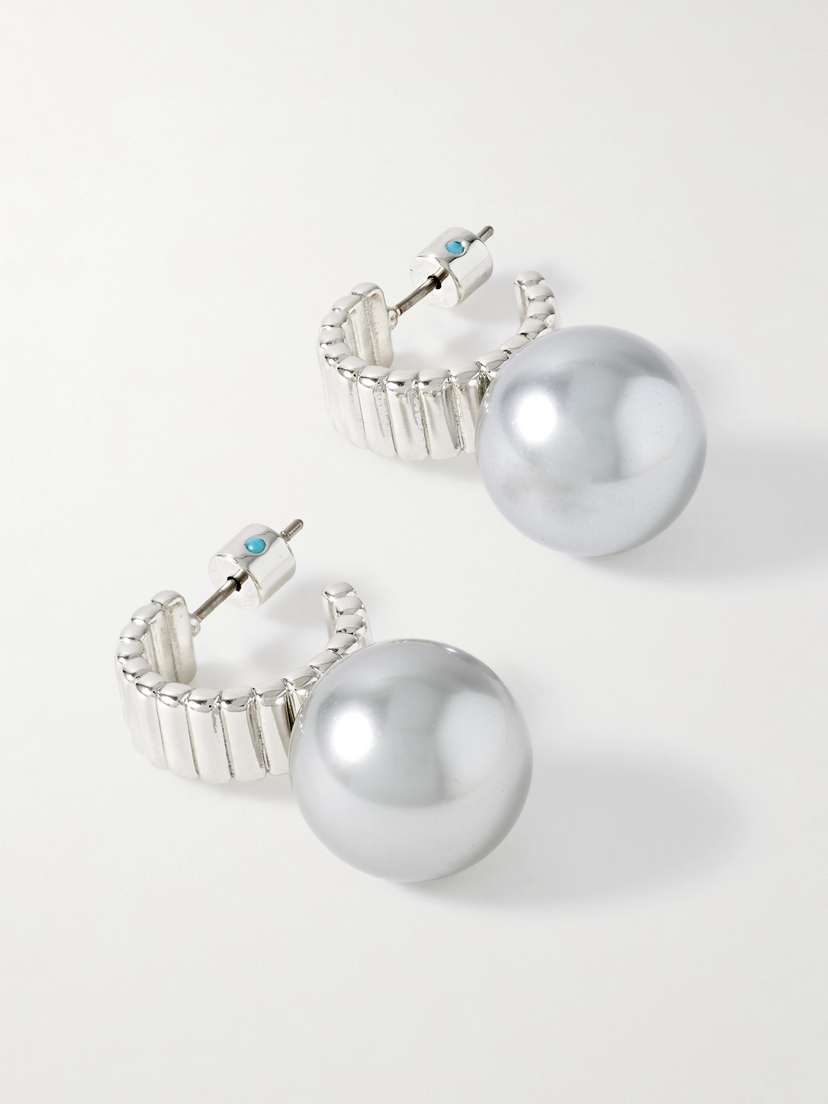 Roxanne Assoulin The Swan Silver-tone Faux Pearl Earrings
