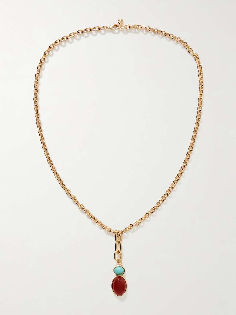 Roxanne Assoulin tone, Carnelian And Turquoise Necklace
