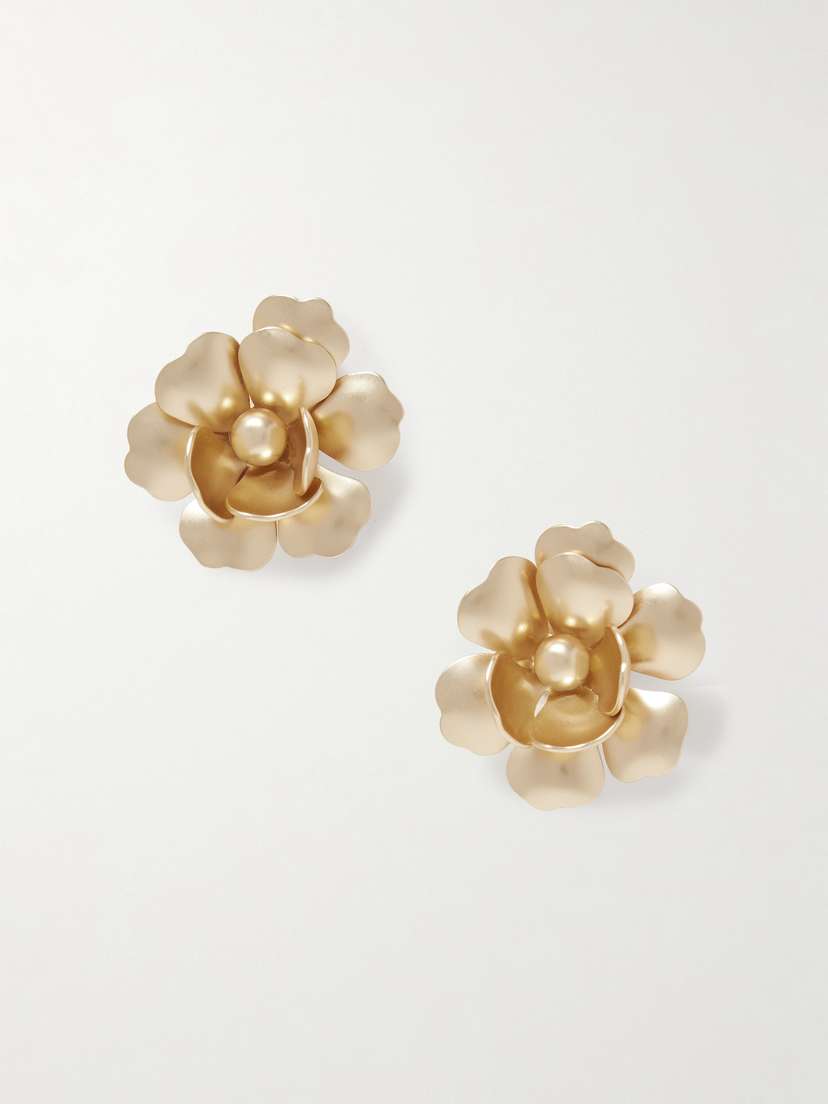 Roxanne Assoulin The Flower Gold-tone Clip Earrings