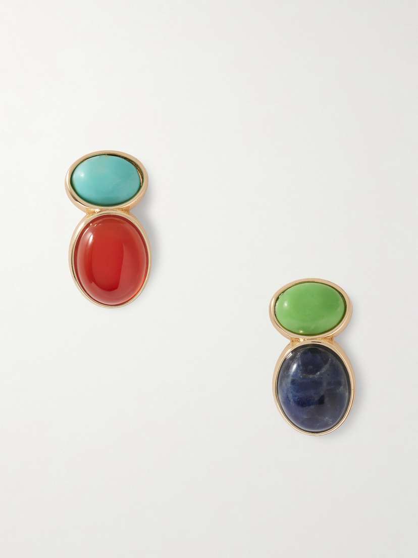Roxanne Assoulin Gold-tone Multi-stone Earrings