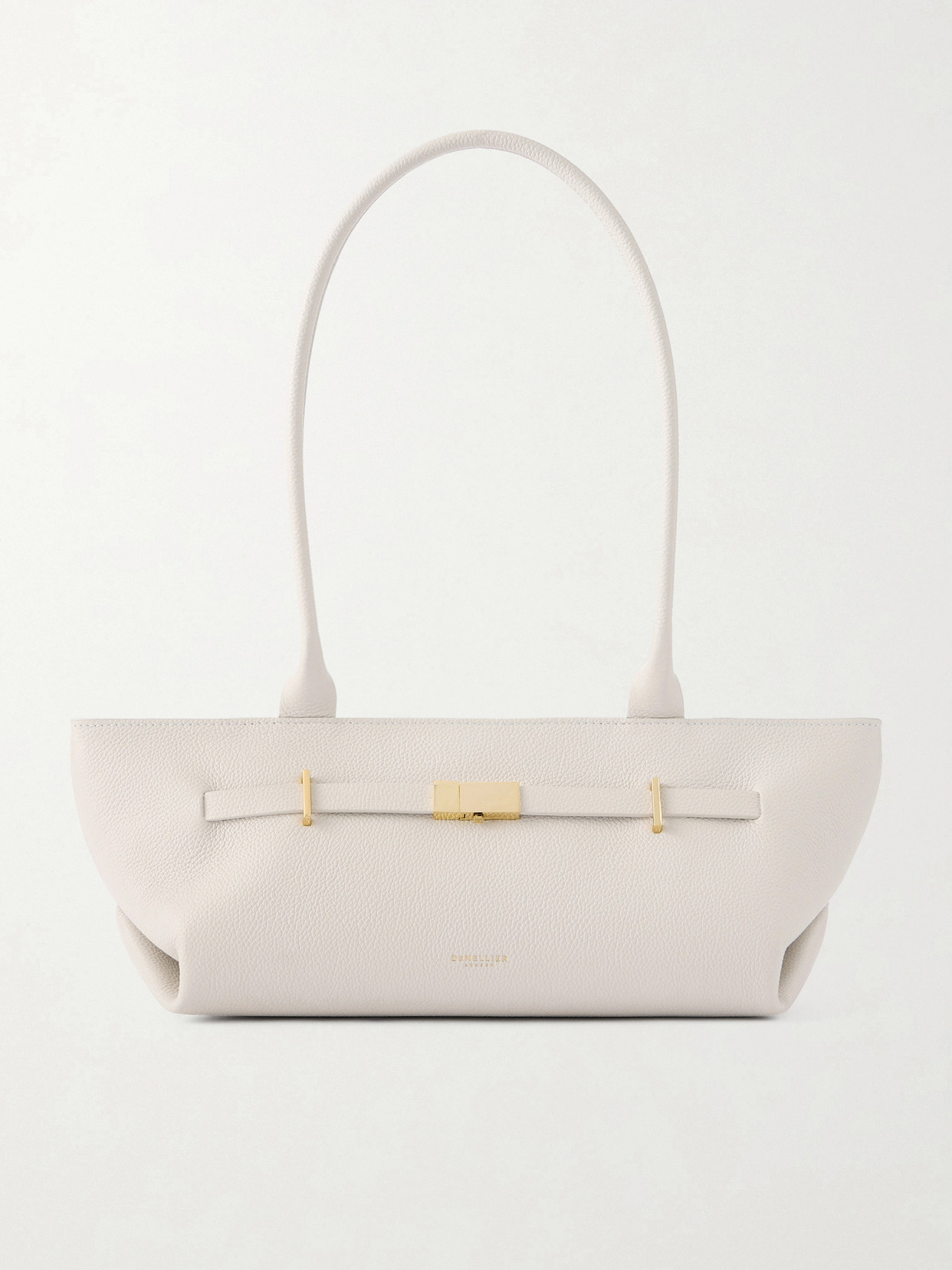 Demellier New York Textured-leather Shoulder Bag In White