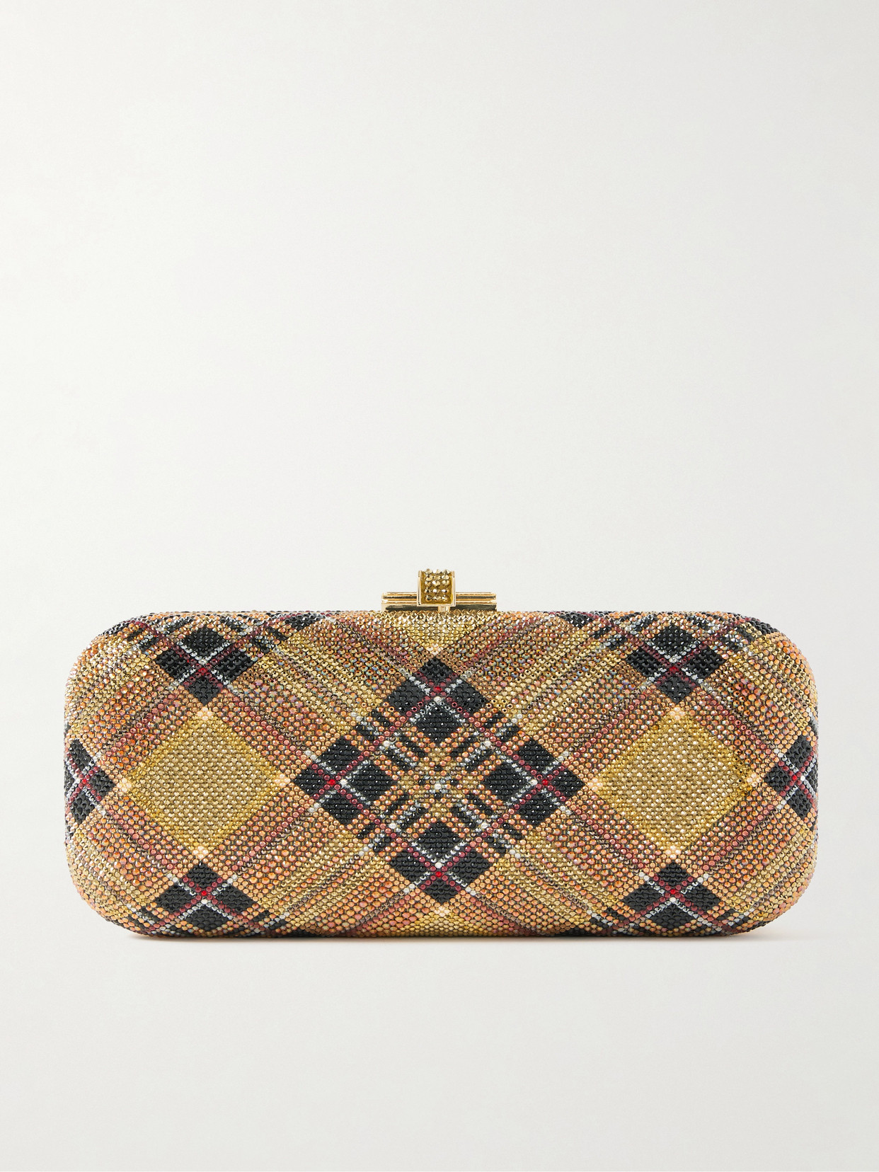 Judith Leiber Long Slide Crystal-embellished Gold-tone Clutch