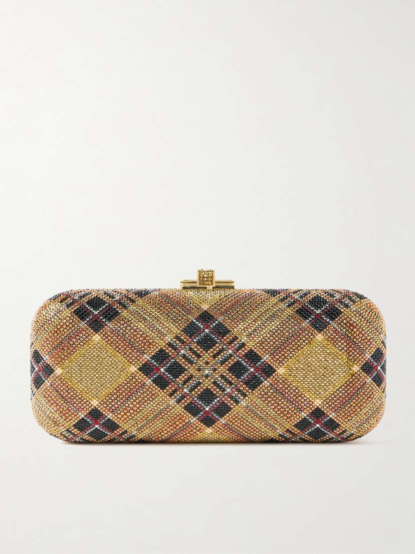 Judith Leiber Couture Long Slide Crystal-embellished Gold-tone Clutch