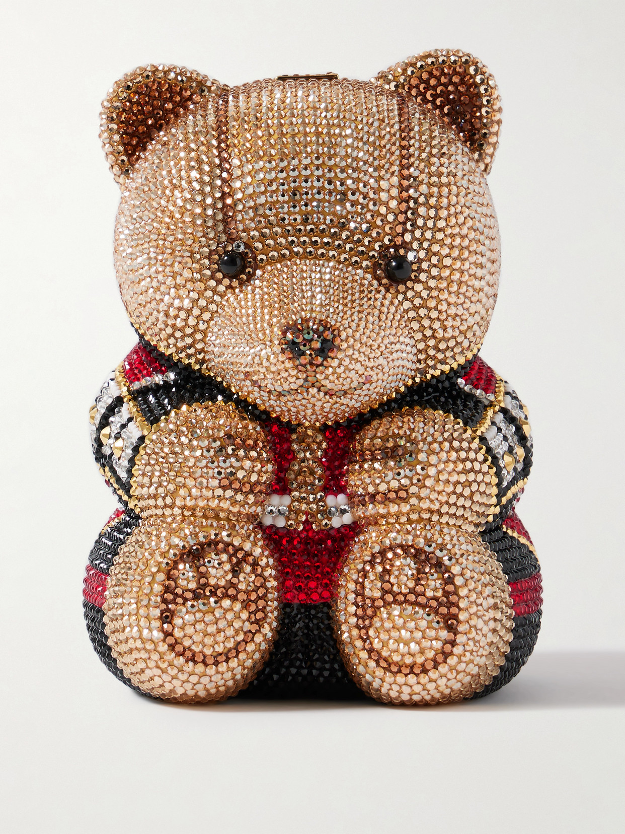 Judith Leiber Albert Crystal-embellished Gold-tone Clutch In Red