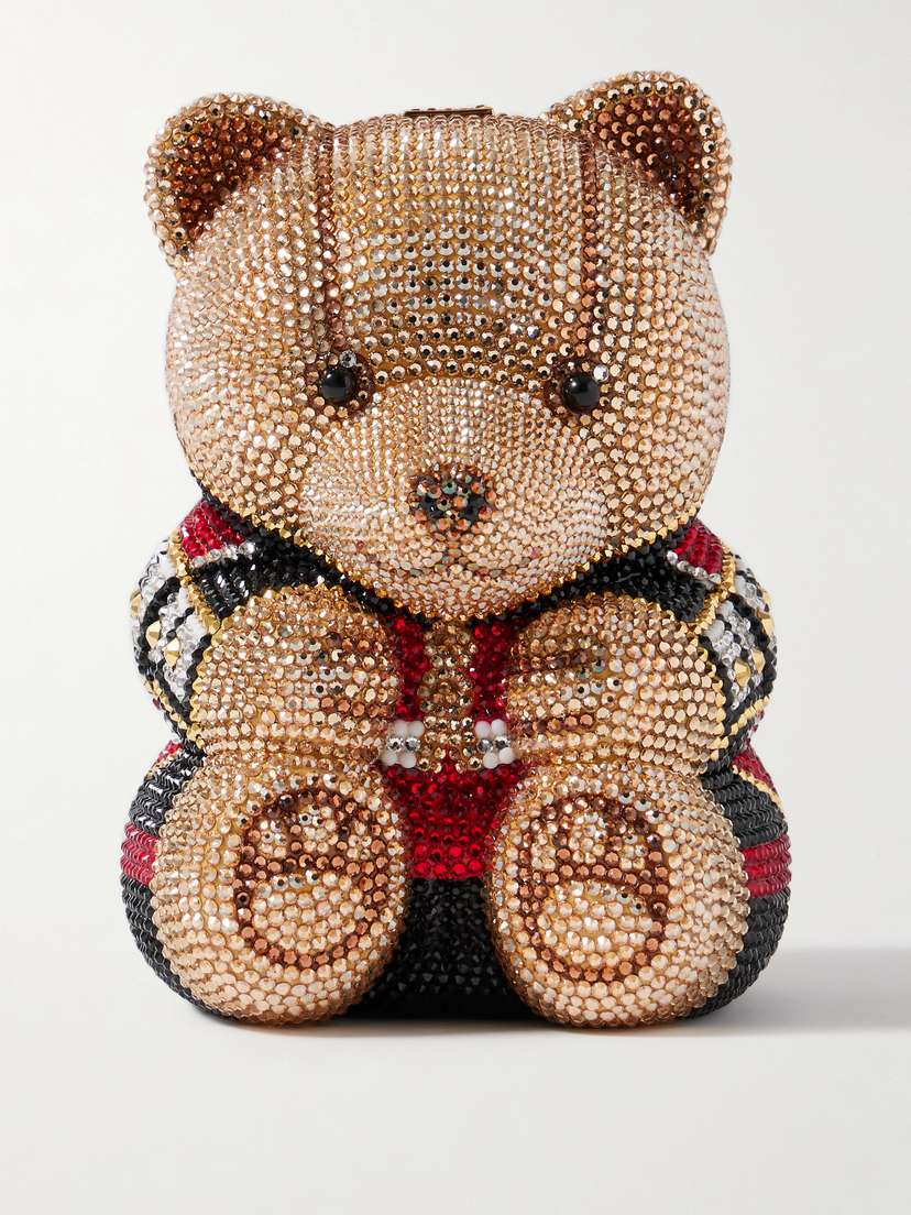 Judith Leiber Couture Albert Crystal-embellished Gold-tone Clutch