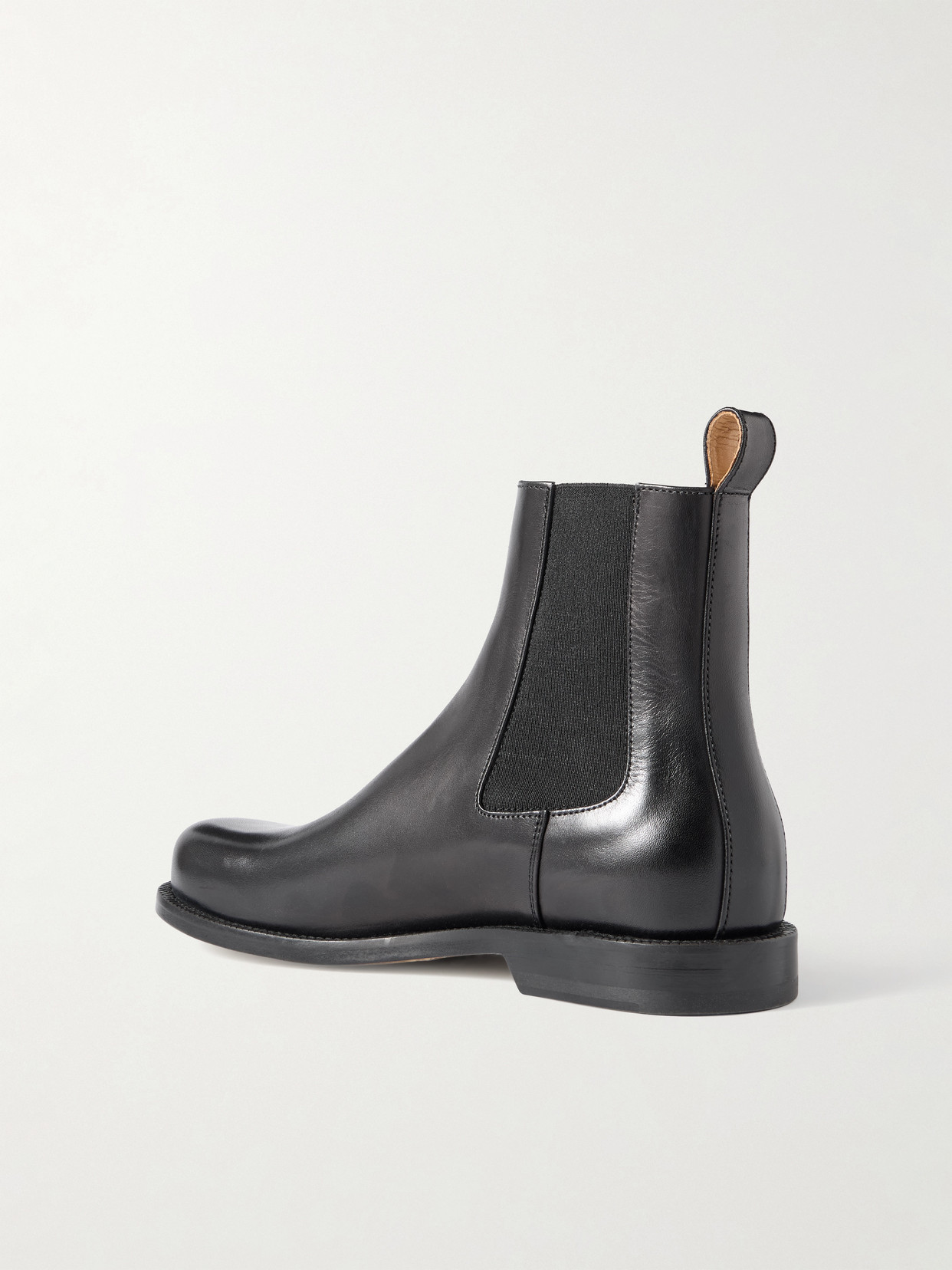 Jw Anderson Loafer Whipstitched Leather Chelsea Boots In Black