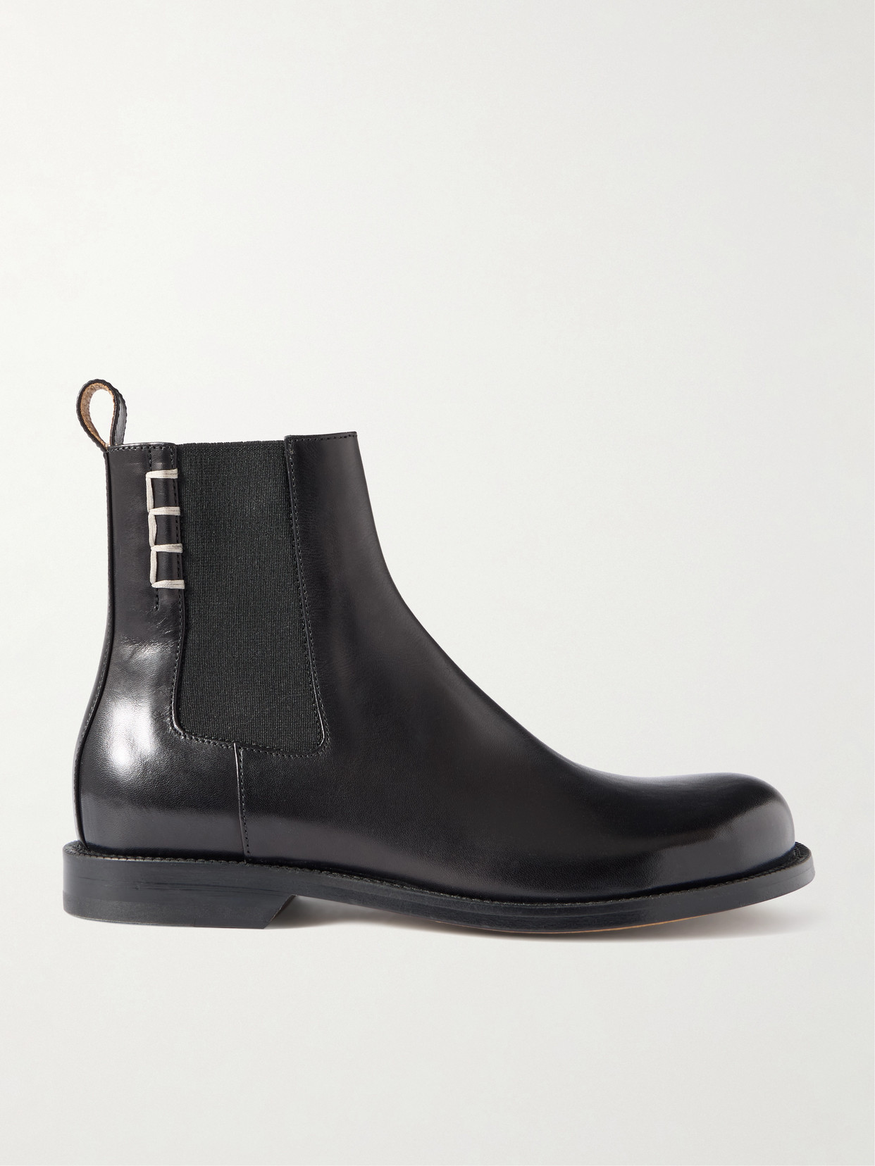 Jw Anderson Loafer Whipstitched Leather Chelsea Boots In Black