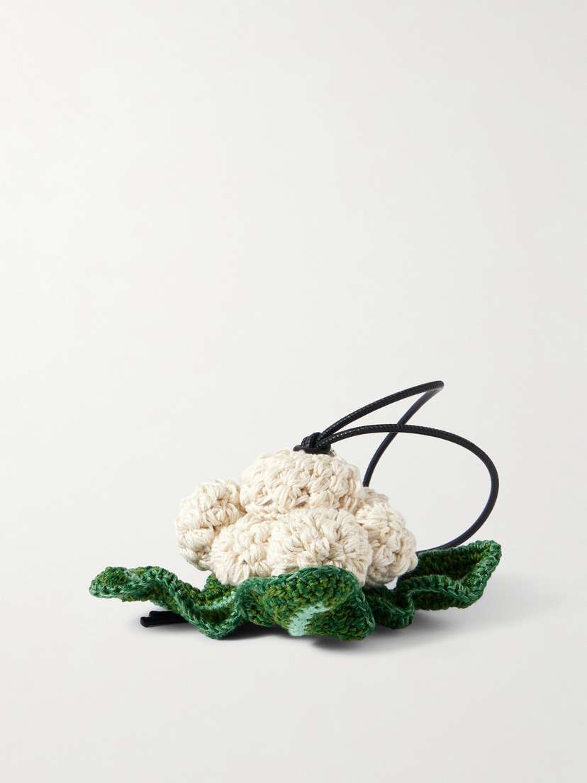JW Anderson Cauliflower Crocheted Cotton Bag Charm