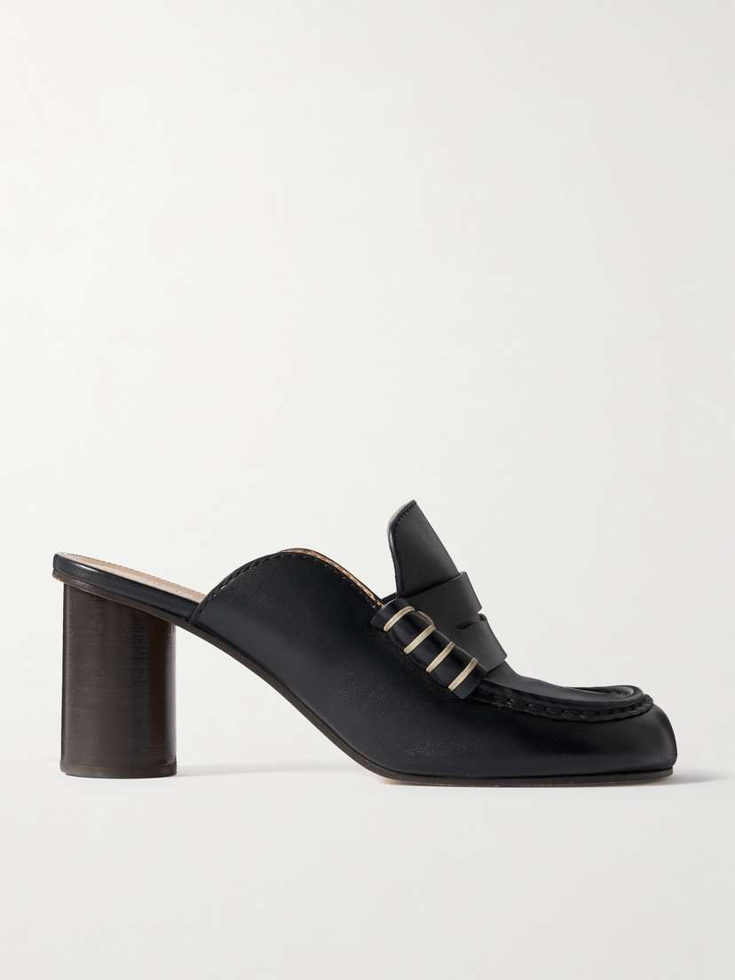 JW Anderson Loafer Whipstitched Leather Mules