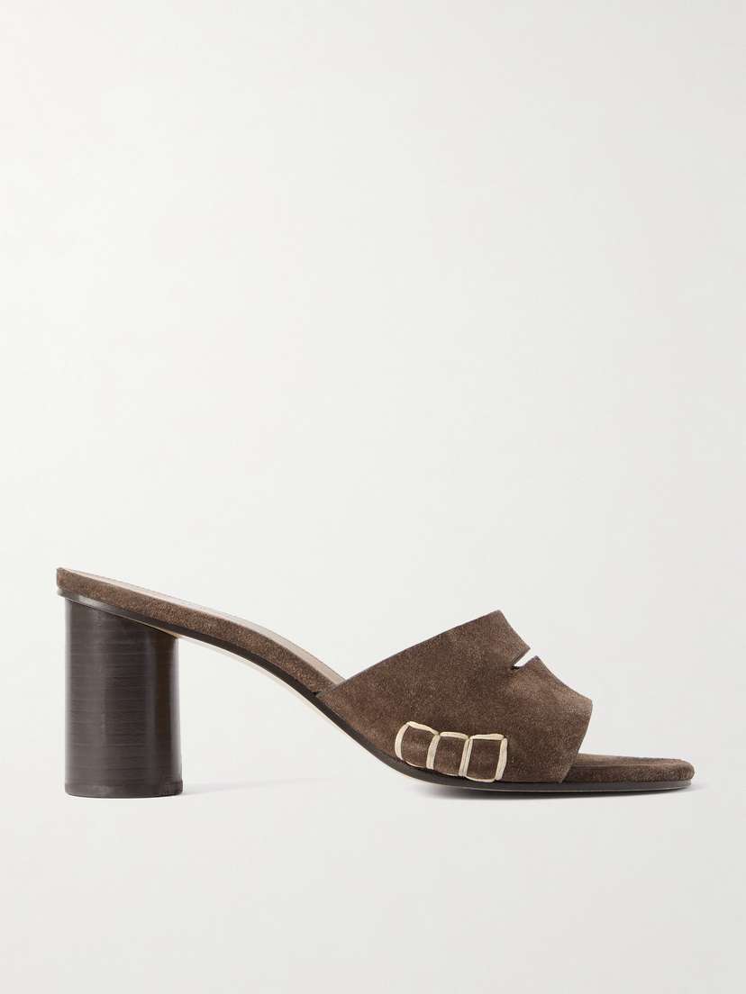 JW Anderson Loafer Whipstitched Suede Mules