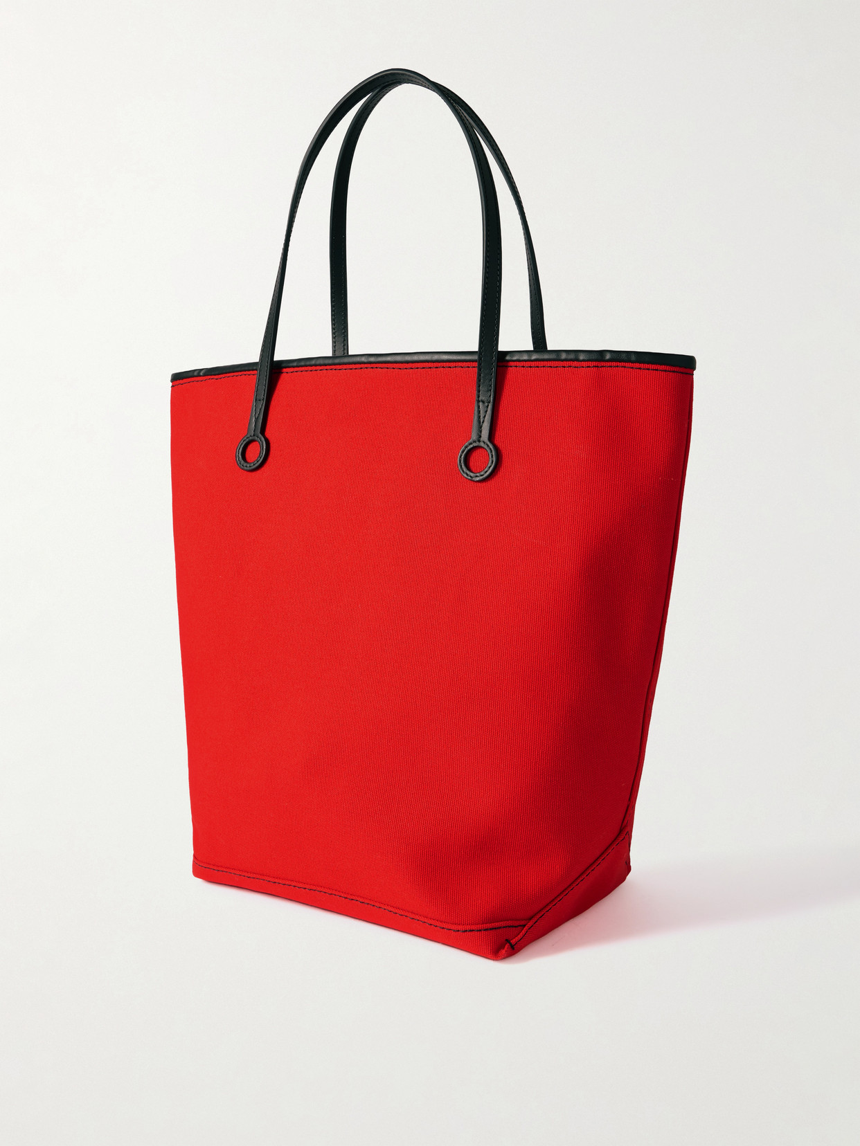 Jw Anderson Anchor Leather-trimmed Canvas Tote In Red