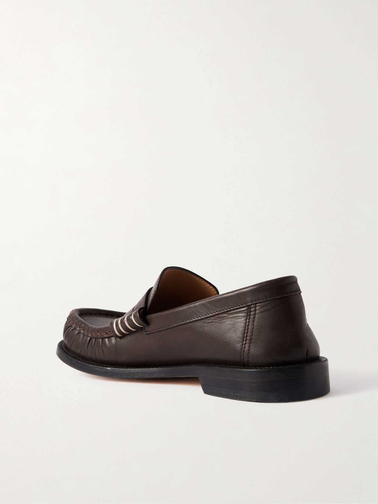 Jw Anderson Leather Loafers In Brown
