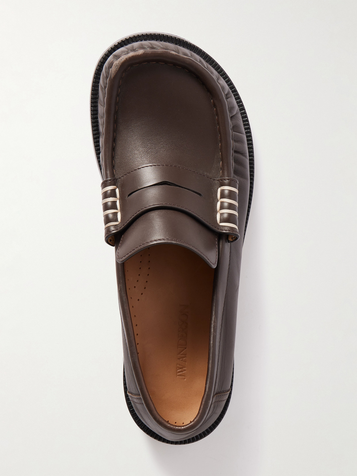Jw Anderson Leather Loafers In Brown
