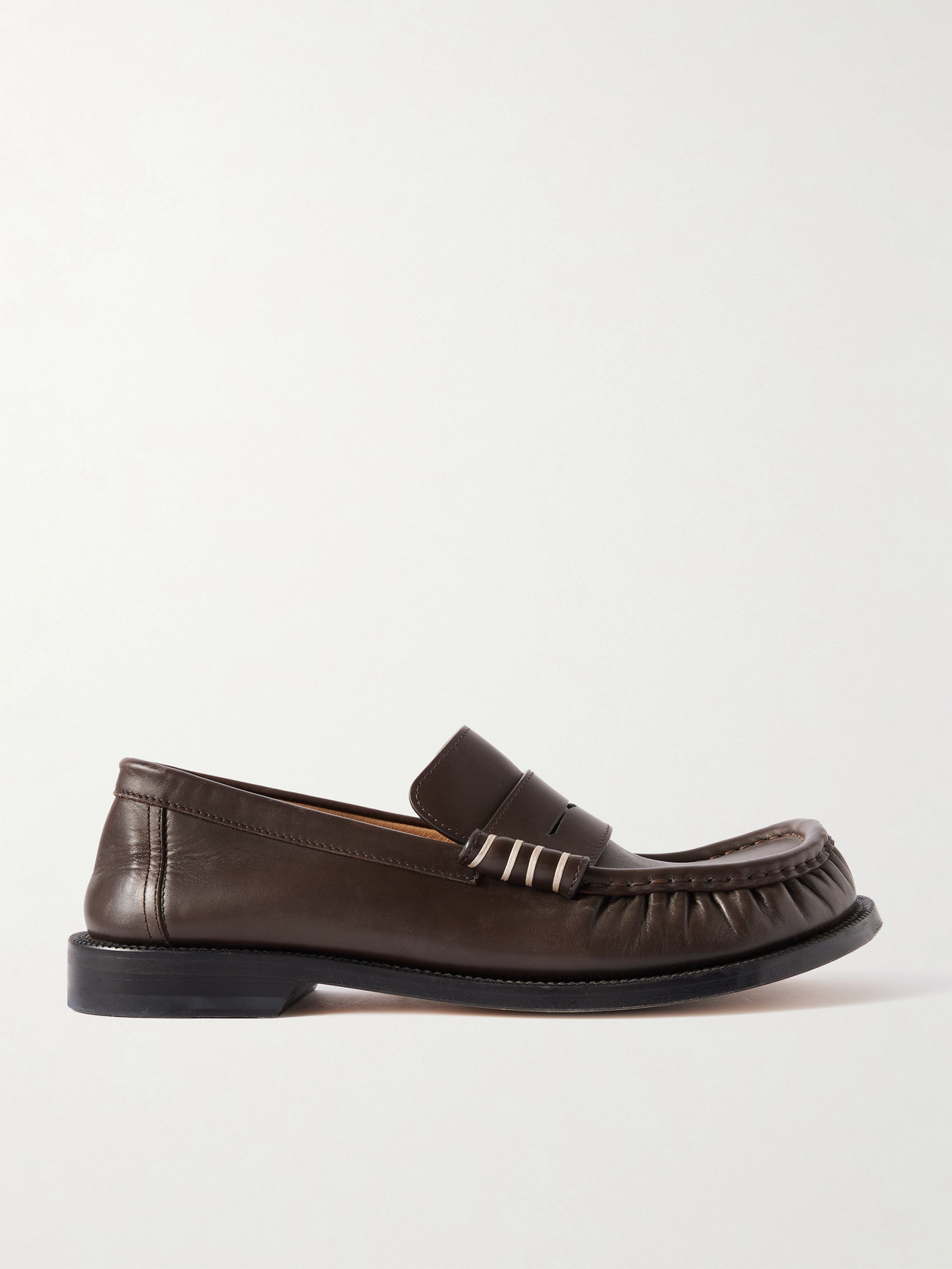 Jw Anderson Leather Loafers In Brown