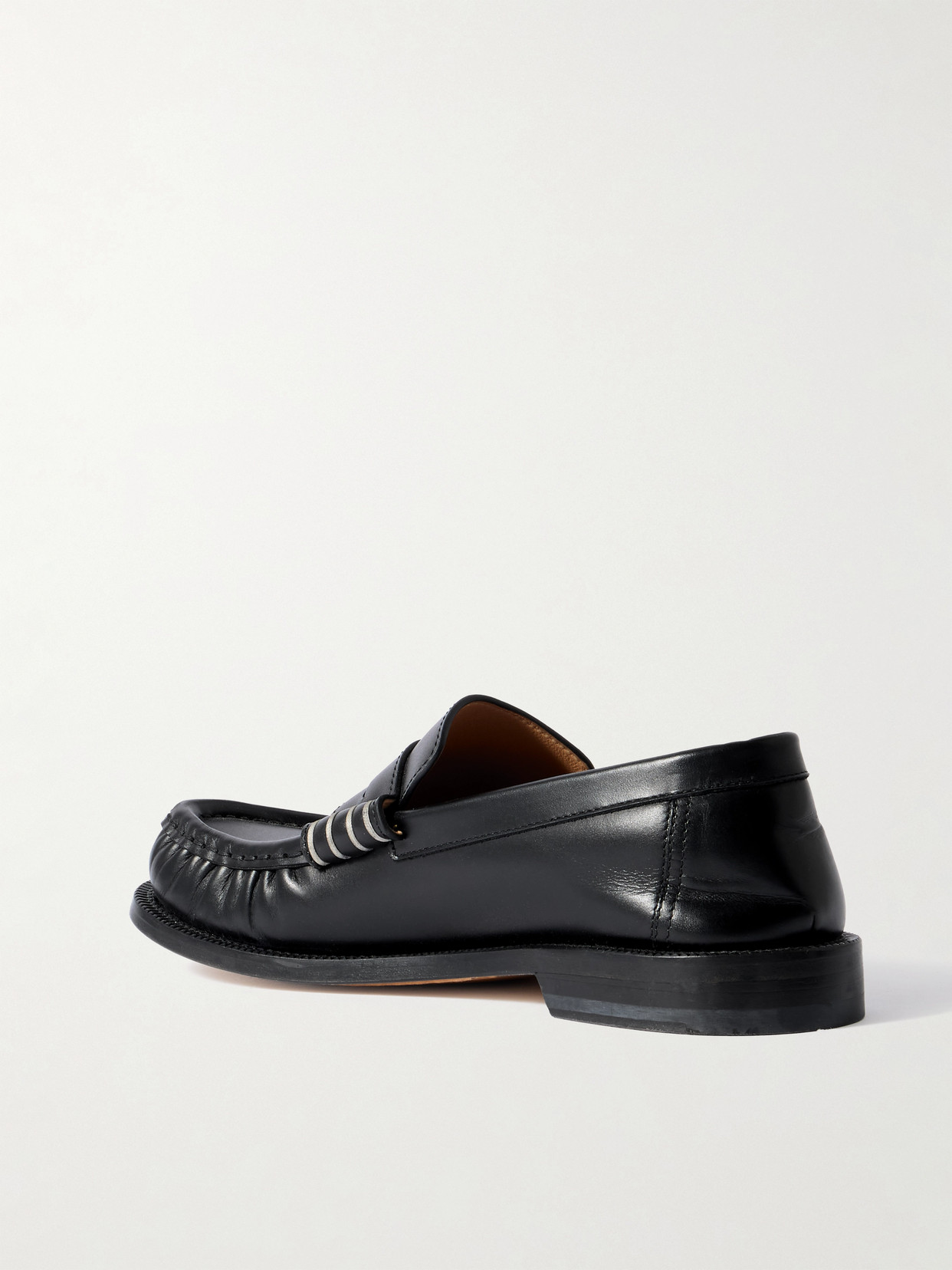 Jw Anderson Leather Loafers In Black