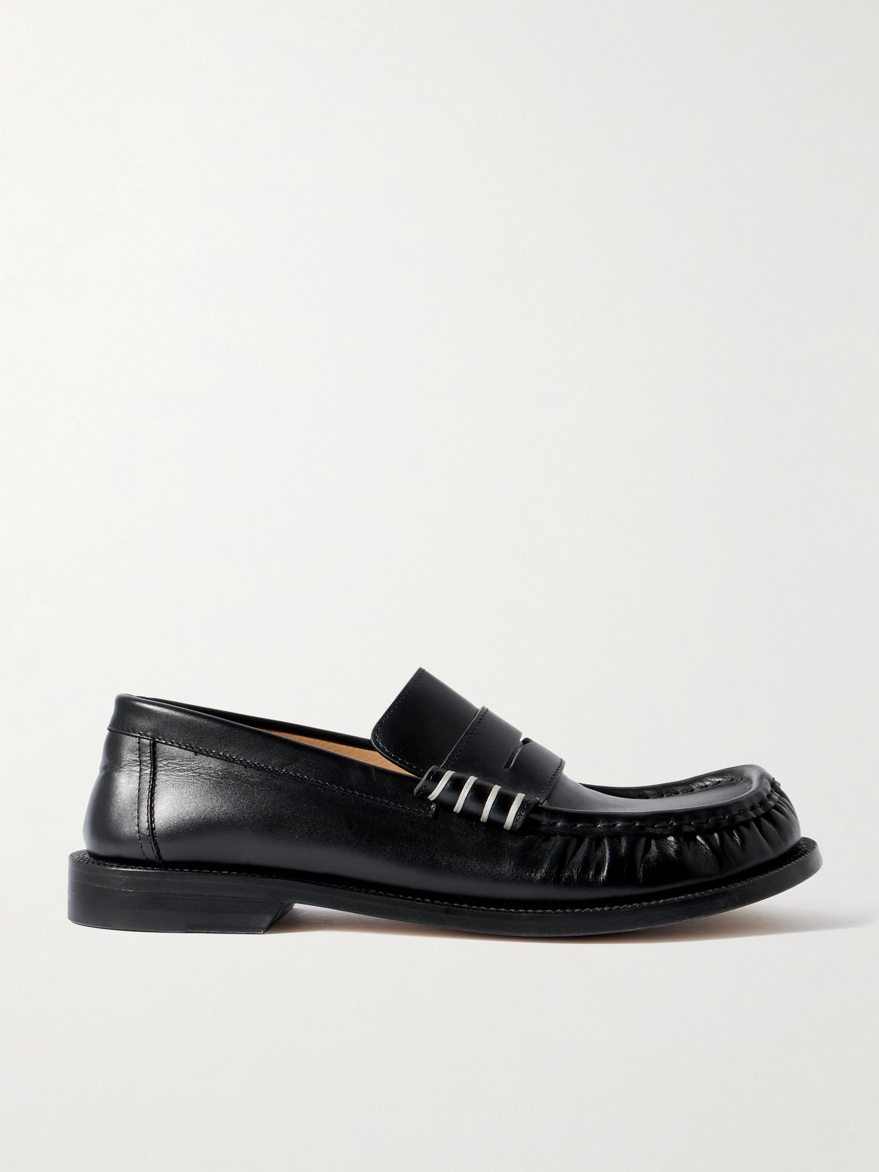 Jw Anderson Leather Loafers In Black