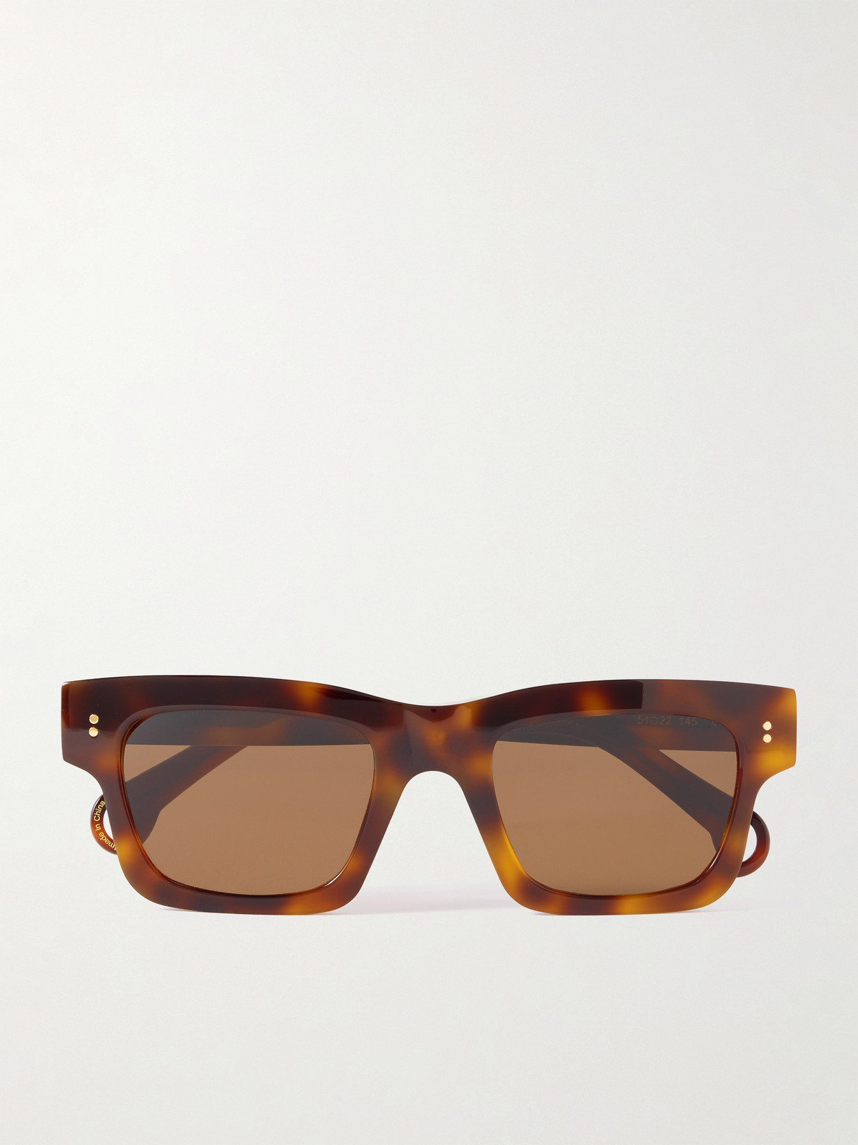 Jw Anderson Rectangular-frame Acetate Sunglasses In Brown