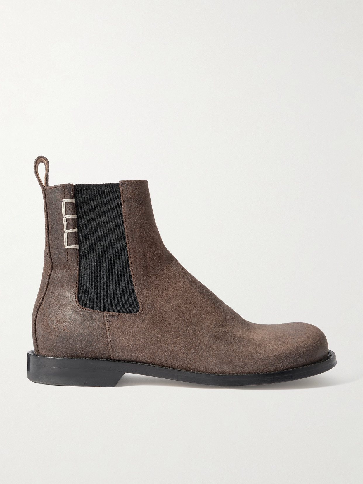 Jw Anderson Loafer Whipstitched Brushed-leather Chelsea Boots In Brown