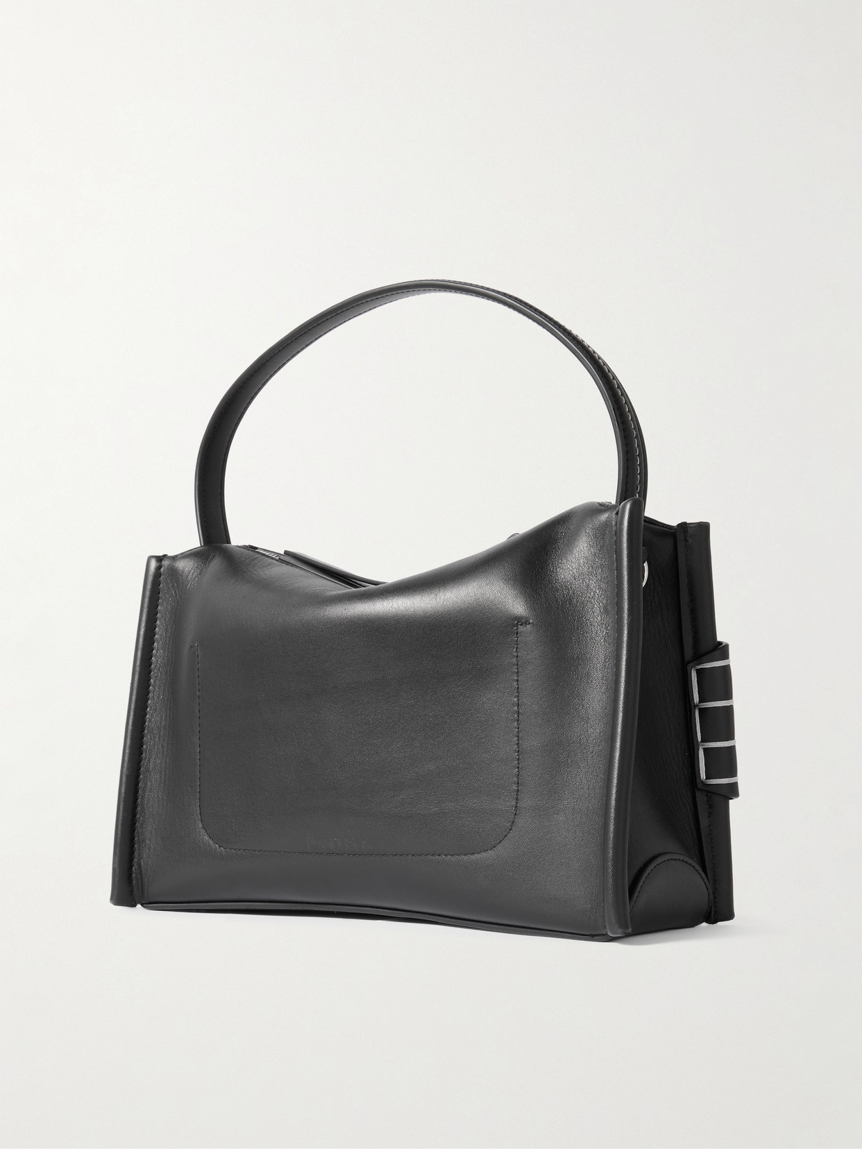 Jw Anderson Loafer Whipstitched Leather Shoulder Bag In Black
