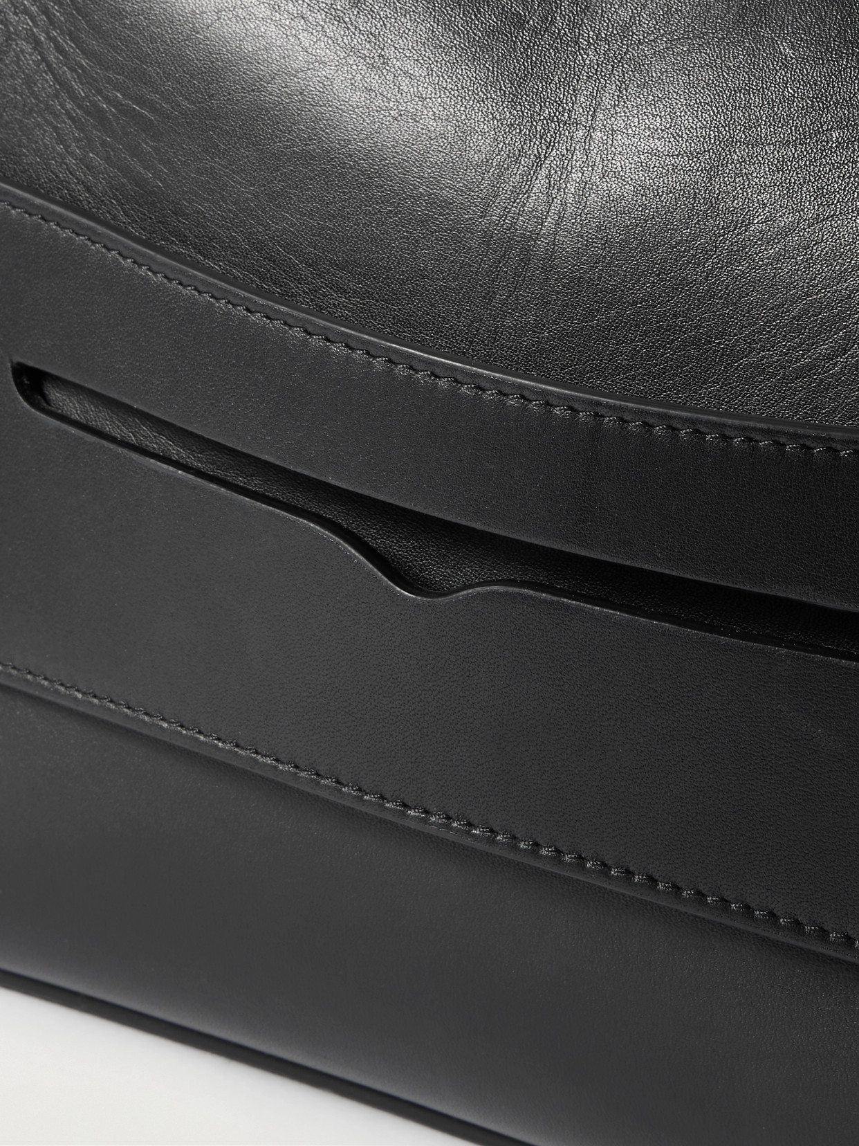 Jw Anderson Loafer Whipstitched Leather Shoulder Bag In Black
