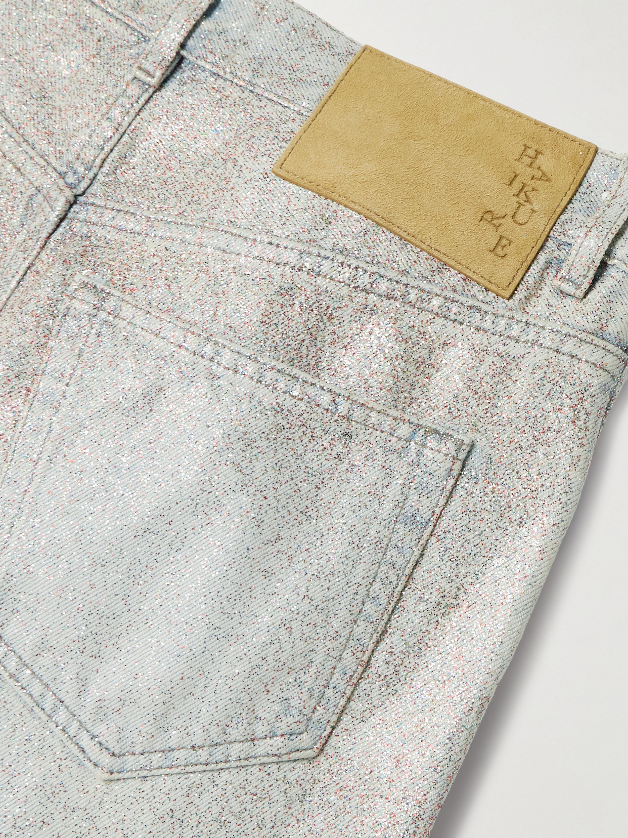 Bonnie Glam Glittered Mid-Rise Straight-Leg Jeans