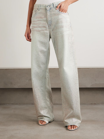 Haikure Bonnie Glam glittered mid-rise straight-leg jeans