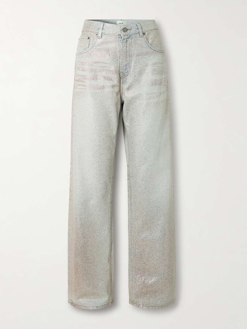 Haikure Bonnie Glam Glittered Mid-rise Straight-leg Jeans