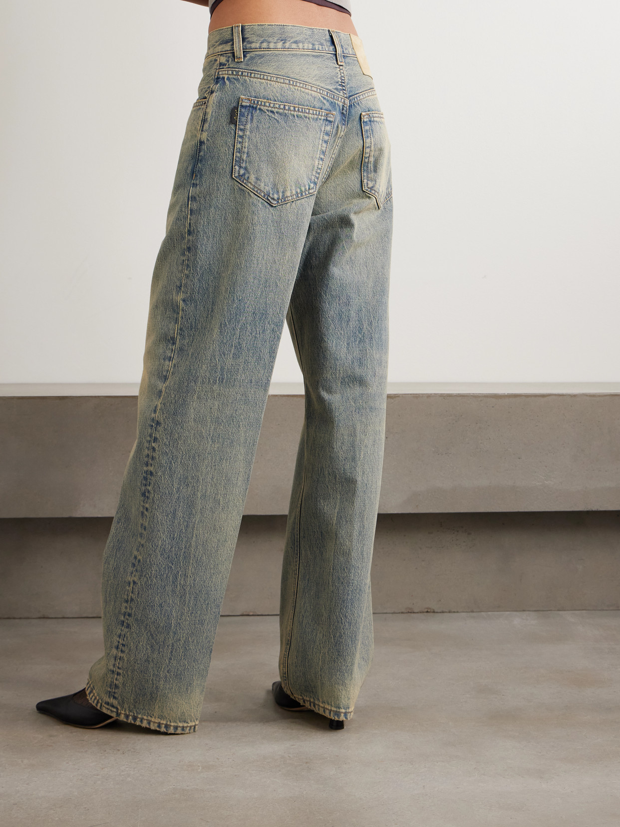 Haikure Bonnie Mid-rise Straight-leg Jeans In Blue