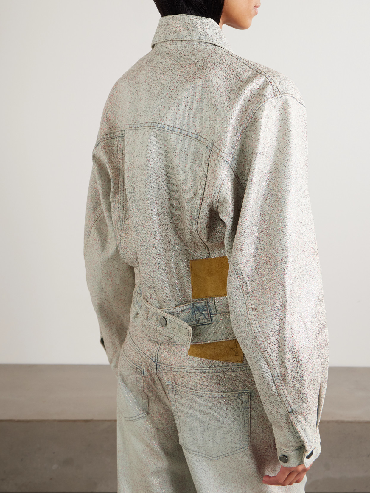 Simon Glam Glittered Denim Jacket