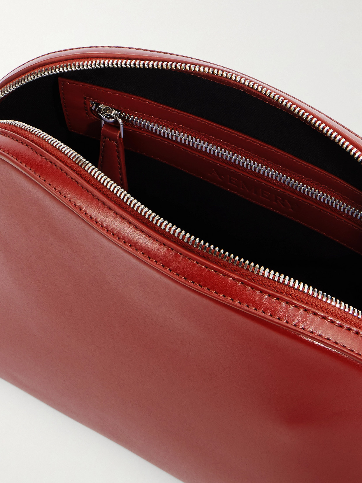 A.emery Halloran Leather Clutch In Red