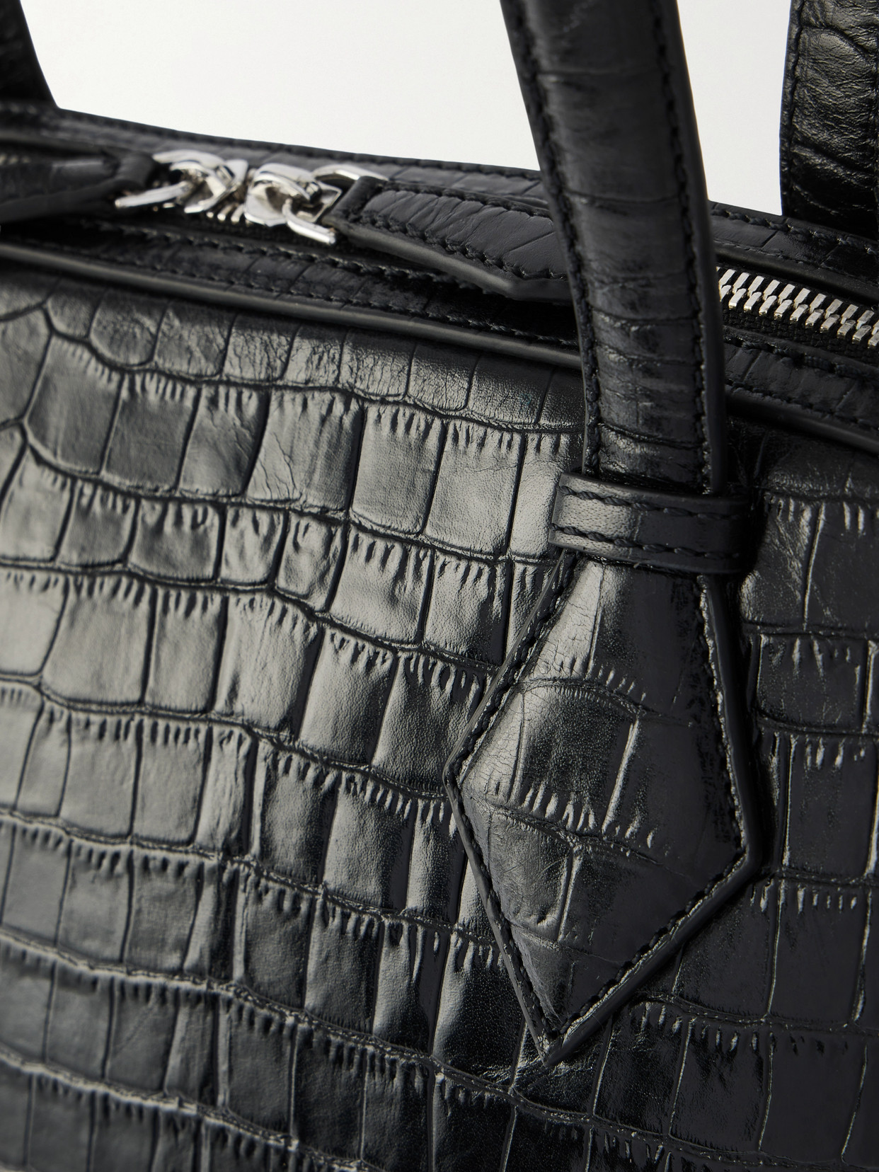 A.emery Harnick Croc-effect Leather Shoulder Bag In Black