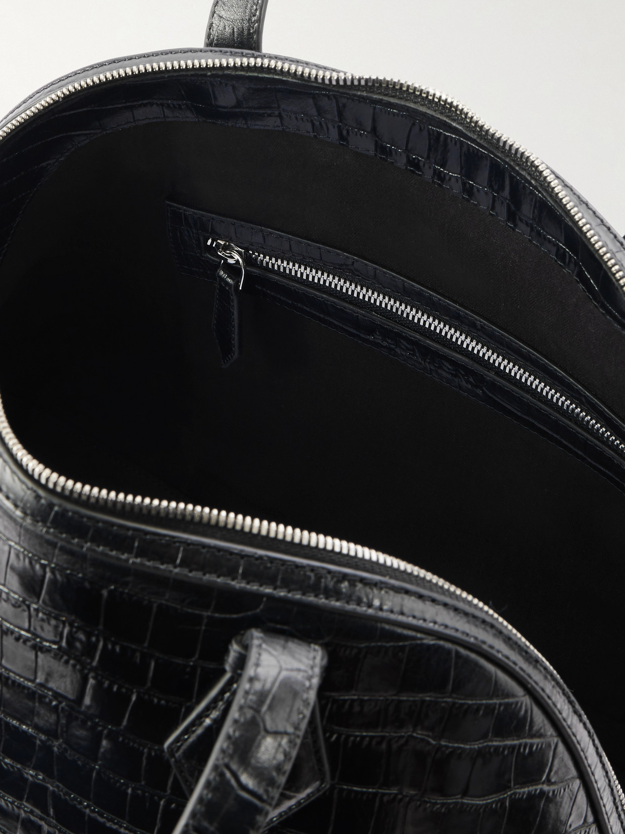 A.emery Harnick Croc-effect Leather Shoulder Bag In Black