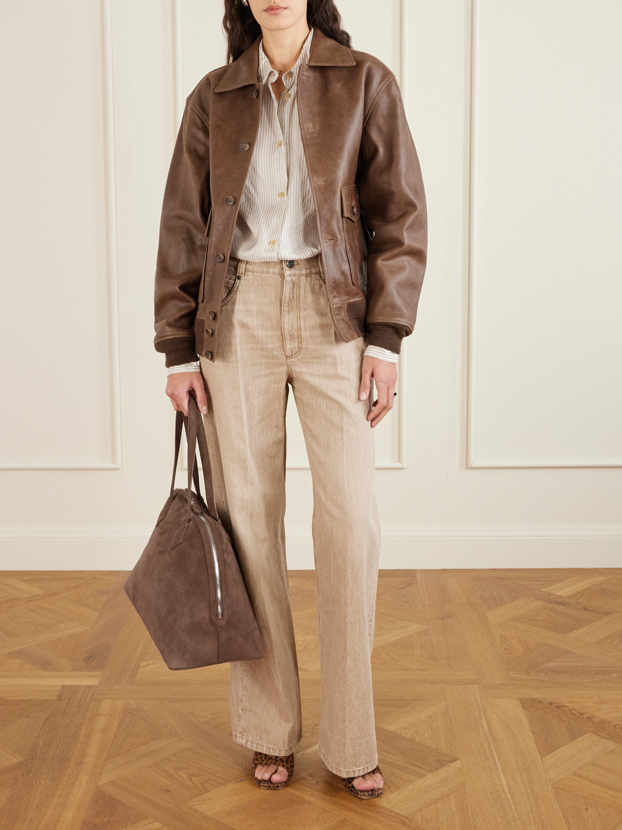 A.emery Harnick Suede Tote In Brown